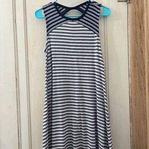 Gap Navy and White Striped Dress